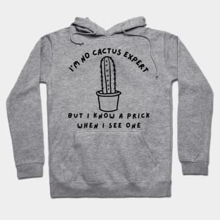 I'm No Cactus Expert But I Know A Prick When I See One. Funny Plant, Cactus Lover Design. Hoodie